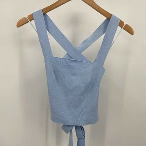Le Lis Baby Blue Crop Top